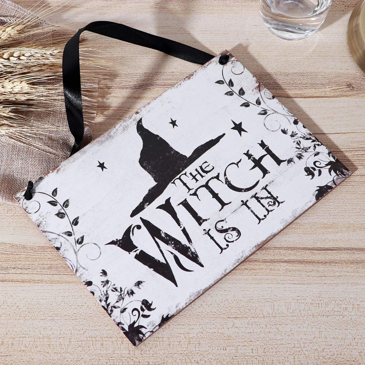 Halloween Witch Vintage Wooden Kitchen Decoration