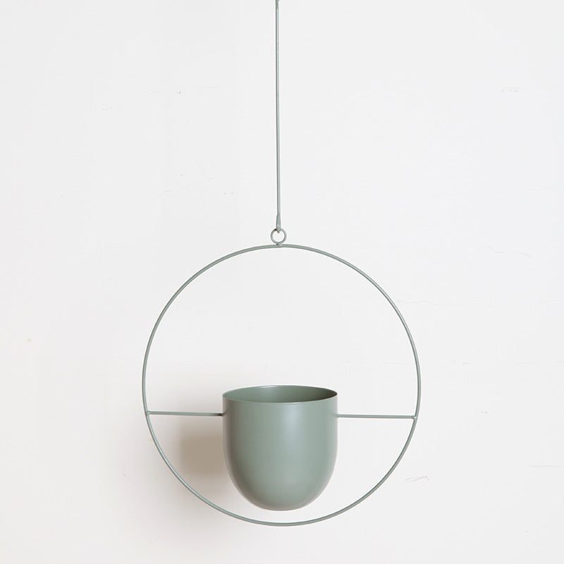 Nordic Hanging Iron Flower Pot Hydroponic Orchid Decor
