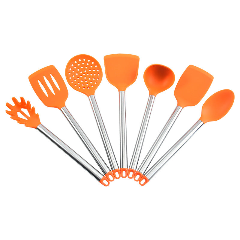 Stainless Steel Silicone 7-Piece Kitchen Utensil Set