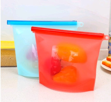 Silicone Vacuum Sealed Food Storage Bag Reusable Fresh Keeping Bag