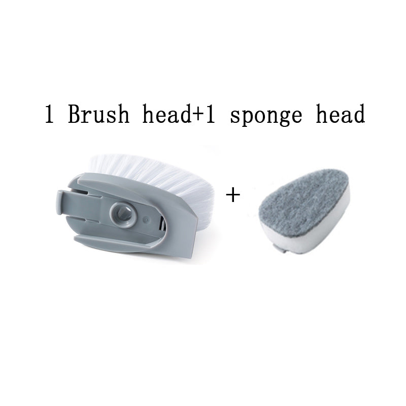 2 In 1 Long Handle Removable Cleaning Brush Kitchen Tool