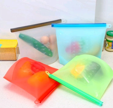 Silicone Vacuum Sealed Food Storage Bag Reusable Fresh Keeping Bag