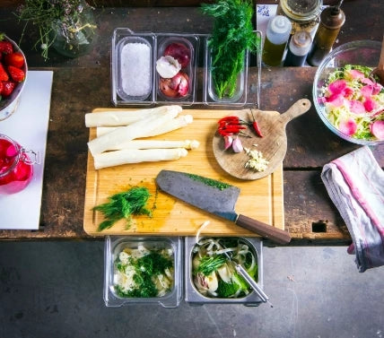 Multifunction Bamboo Cutting Board With Storage Tray