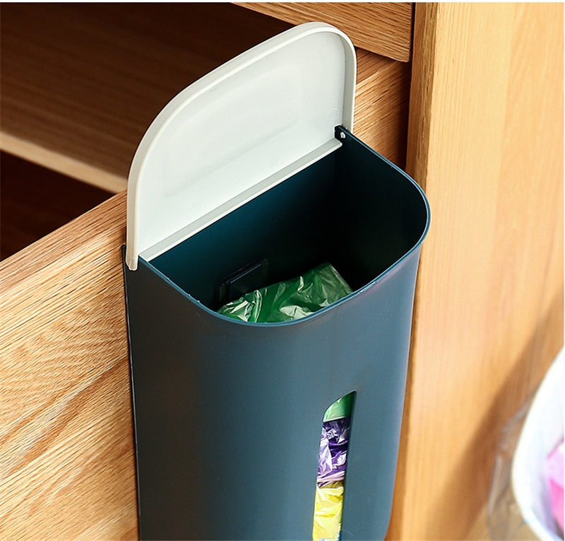 Wall Mounted Plastic Bag Storage Box Large Capacity Non Drilling