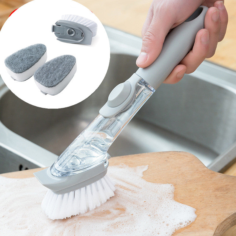 2 In 1 Long Handle Removable Cleaning Brush Kitchen Tool