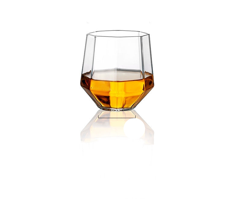 Diamond Design Borosilicate Glass Bottle Set With Glasses And Pourer