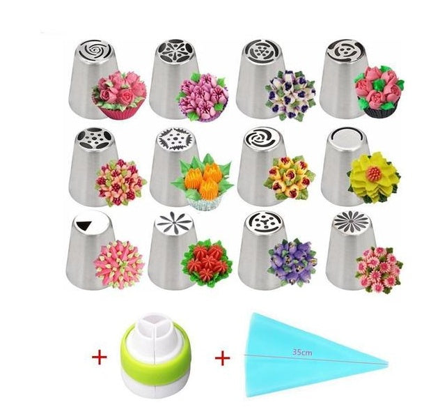 3-In-One Christmas Stainless Steel Cake Decorating Nozzle Set