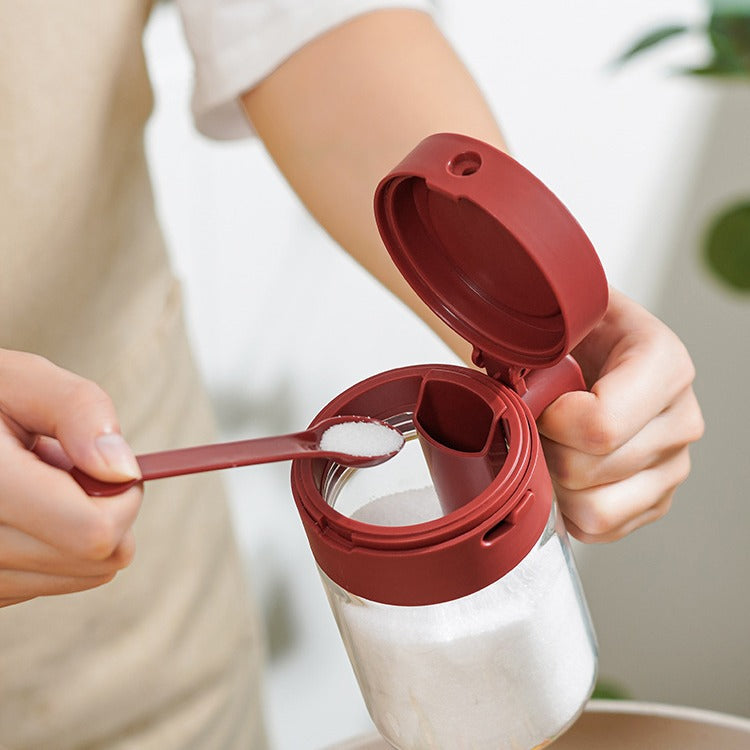 Small Seasoning Jars With Lids And Spoons Spice Containers