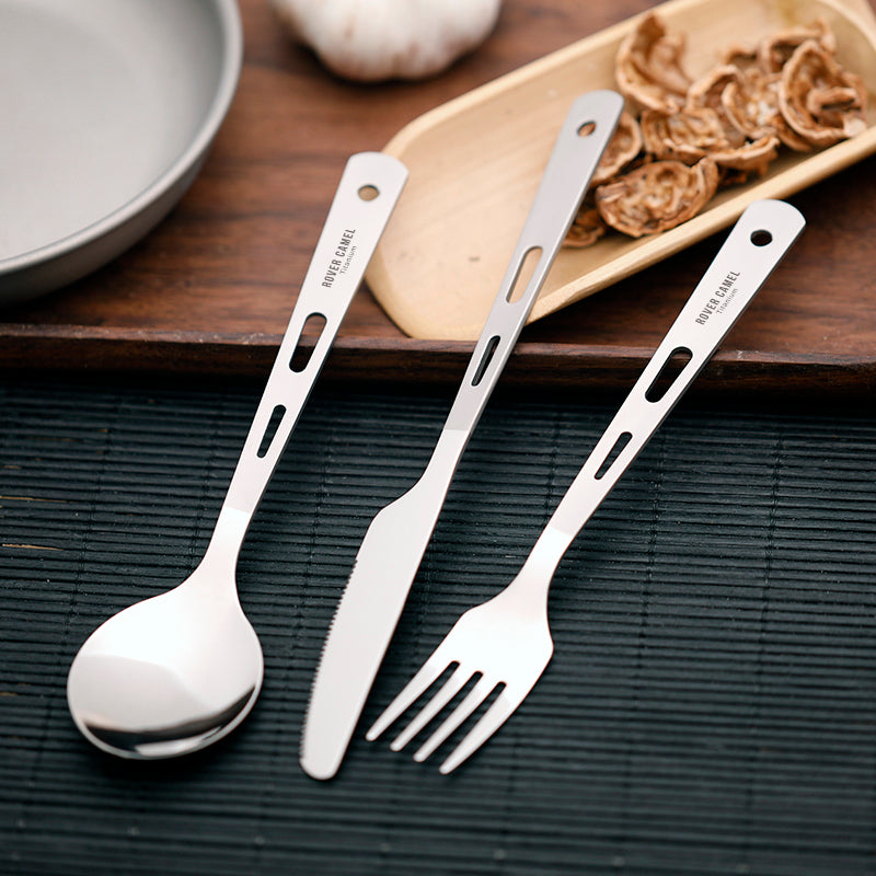 Travel Titanium Cutlery Set For Lightweight Outdoor Dining