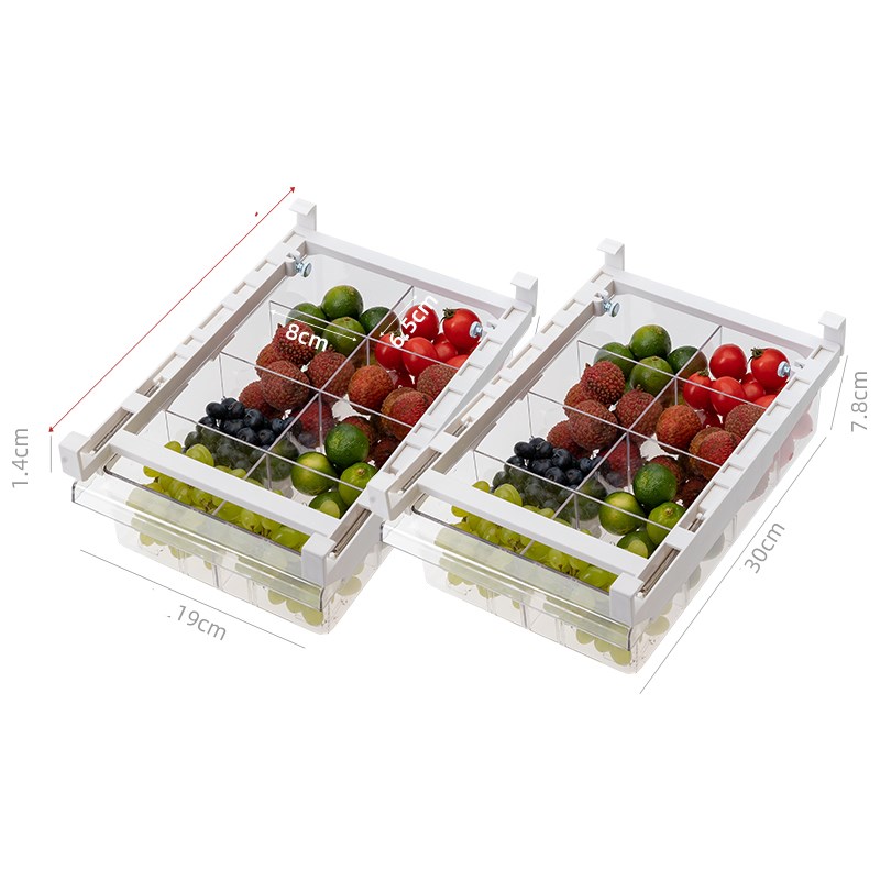 Adjustable Refrigerator Storage Rack Pull Out Kitchen Organizer