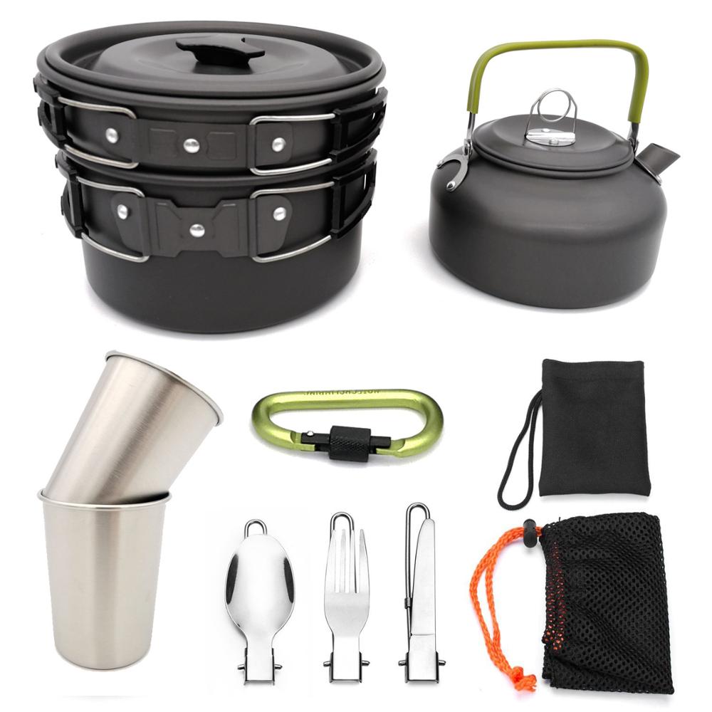 Camping Cookware And Cutlery Set Outdoor Travel Kit