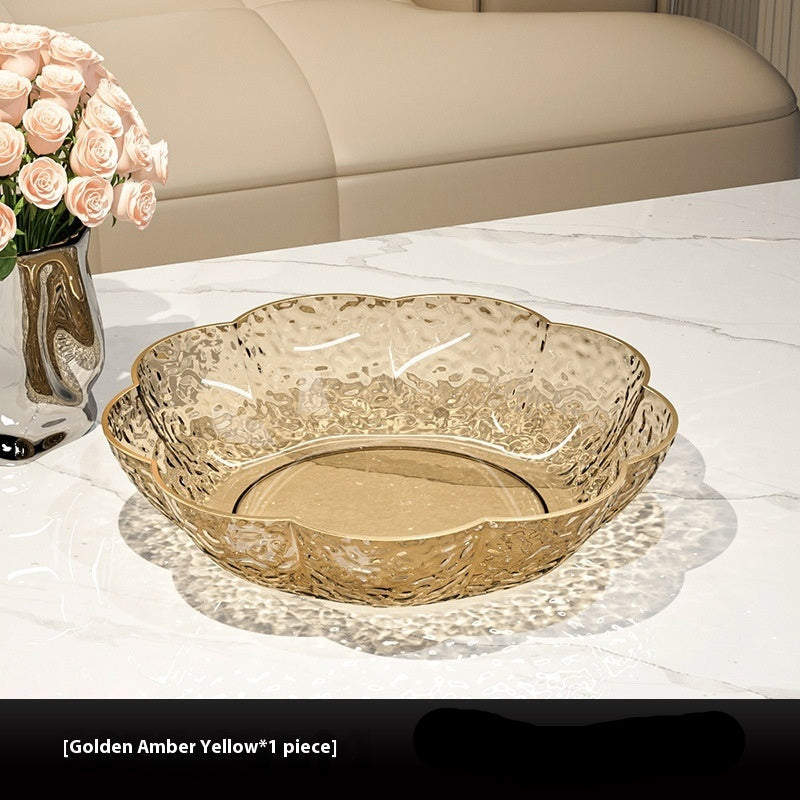 PET Fruit And Snack Flower Plate Kitchen Serving Dish