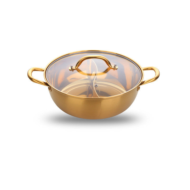 Stainless Steel Mandarin Duck Hot Pot with Titanium Plating