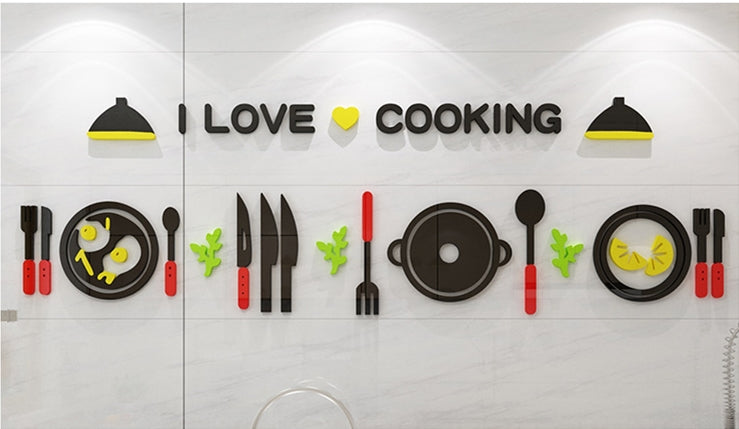 Cute minimalist kitchen decoration wall sticker