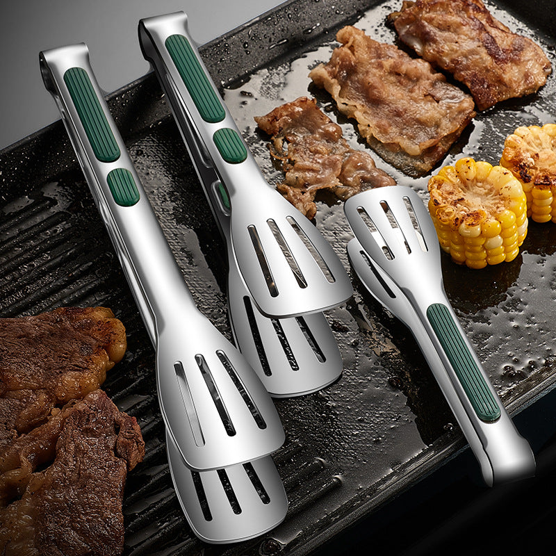 304 Stainless Steel Kitchen Tongs BBQ Salad Clips Set