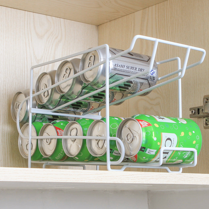 Double Layer Can Storage Rack Desktop Kitchen Organizer