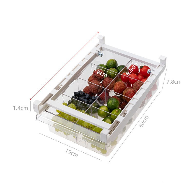 Adjustable Refrigerator Storage Rack Pull Out Kitchen Organizer