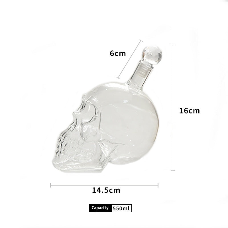 Skull Glass Whiskey Vodka Crystal Bottle