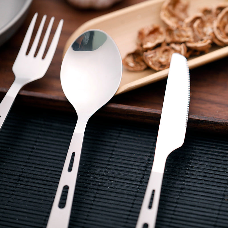 Travel Titanium Cutlery Set For Lightweight Outdoor Dining