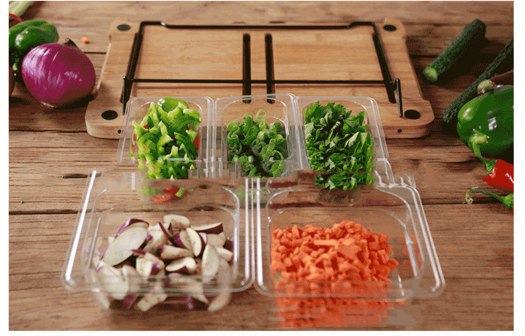 Multifunction Bamboo Cutting Board With Storage Tray