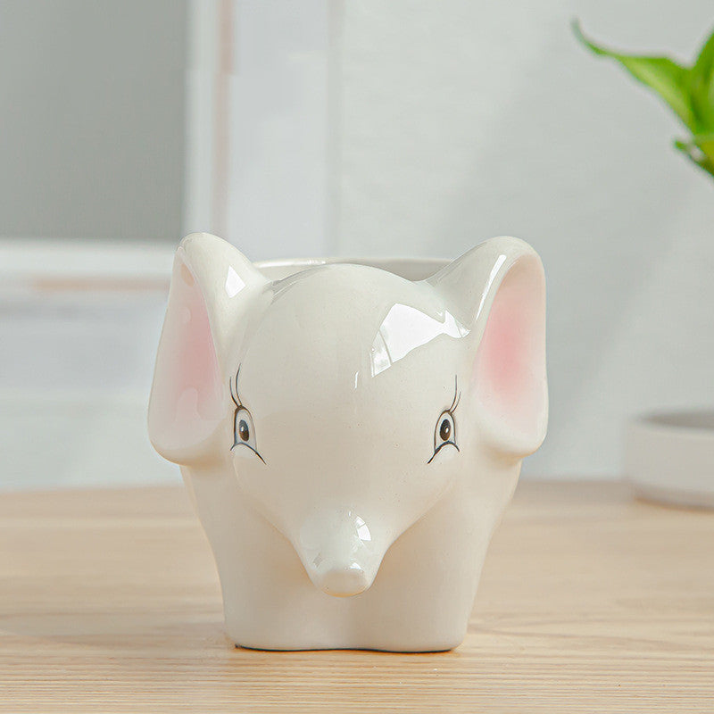 Cartoon Animal Ceramic Succulent Flower Pot