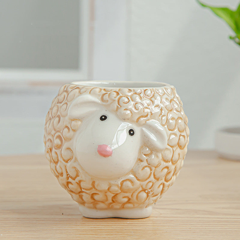 Cartoon Animal Ceramic Succulent Flower Pot