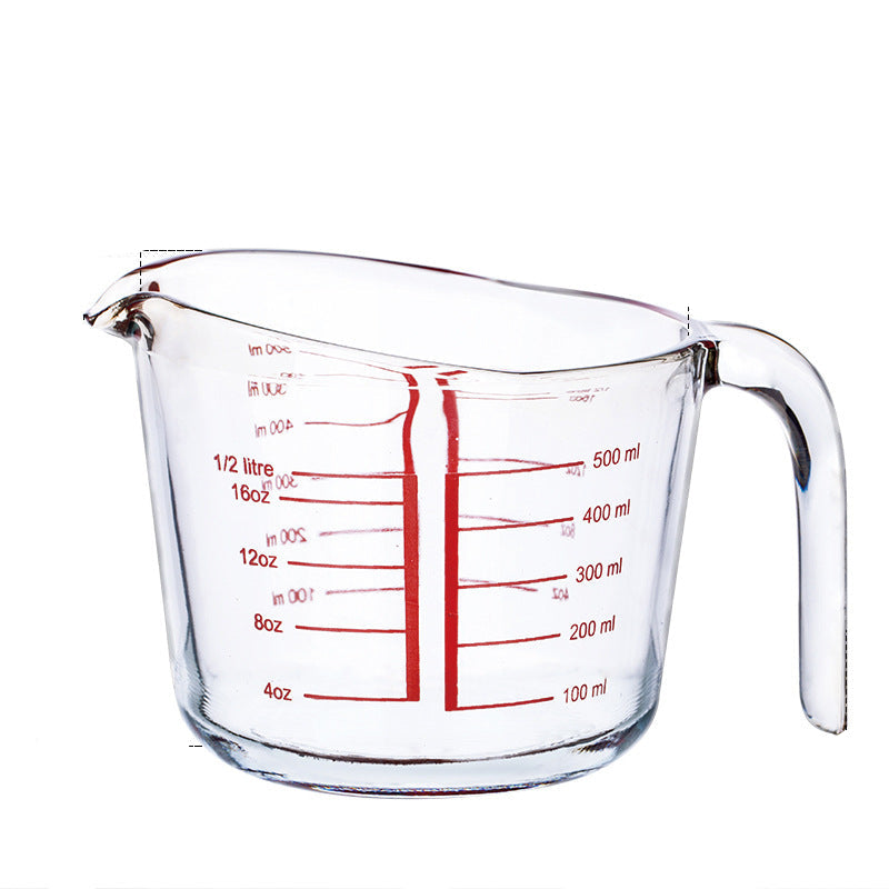 500ml Heat Resistant Tempered Glass Measuring Cup With Scale