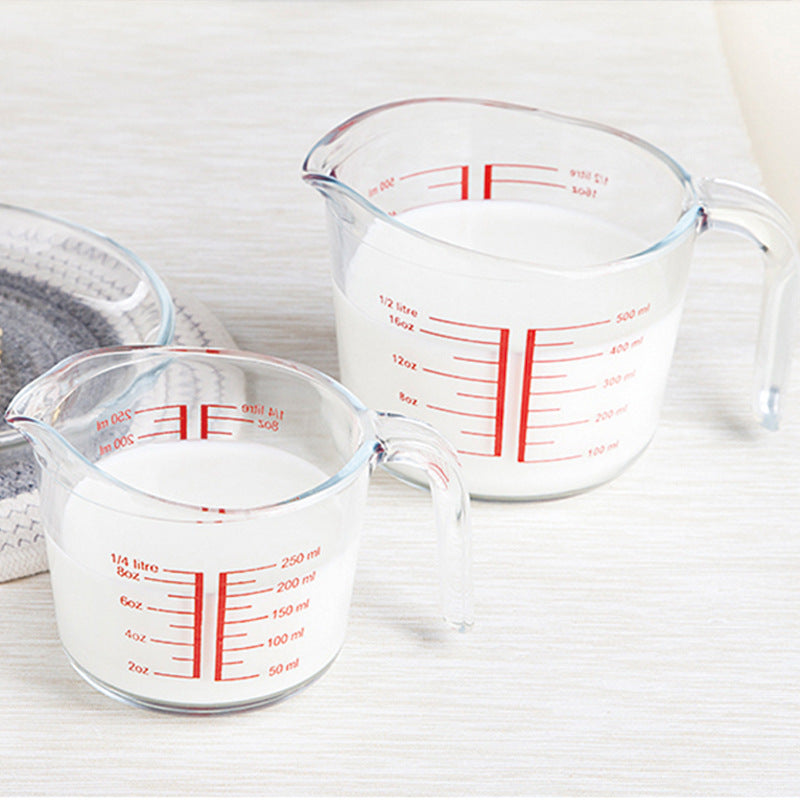 500ml Heat Resistant Tempered Glass Measuring Cup With Scale