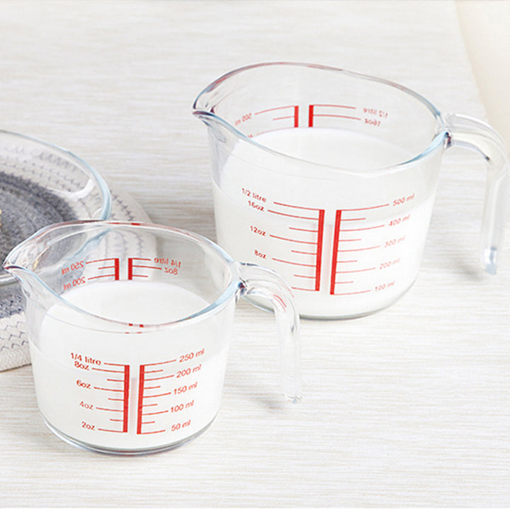 500ml Heat Resistant Tempered Glass Measuring Cup With Scale