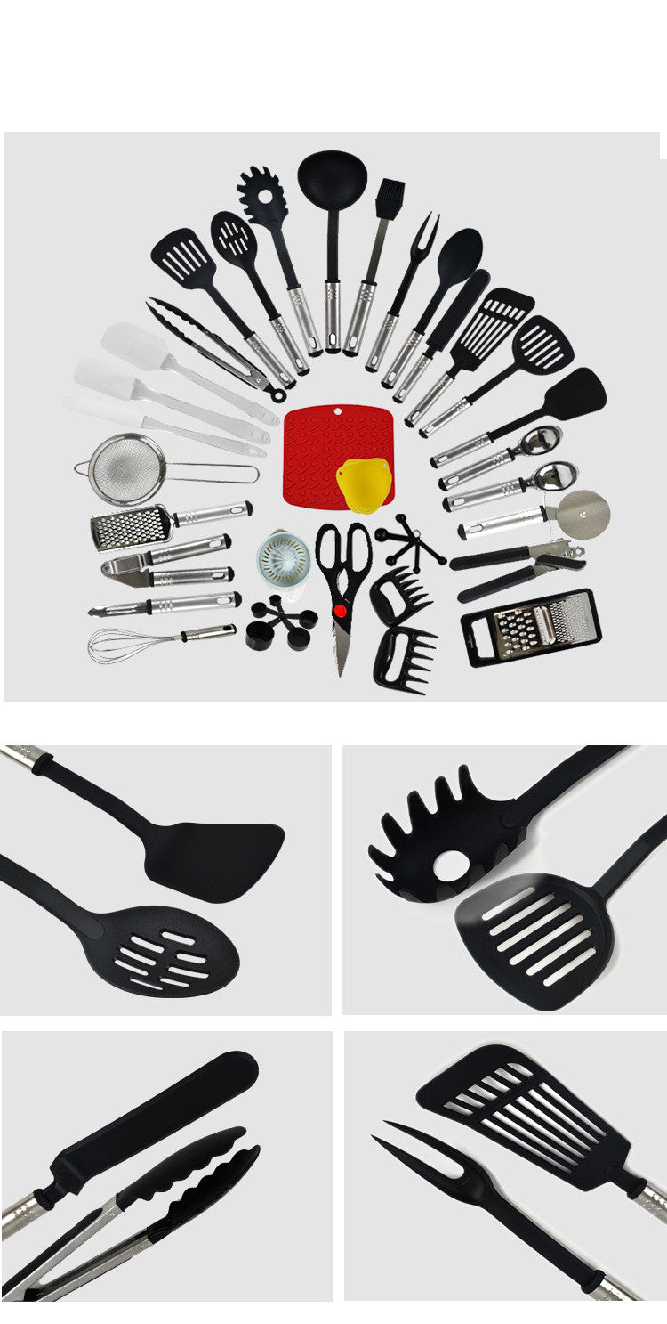 44Pcs Nylon Non-Stick Kitchen Utensil Set Spatula And Spoon