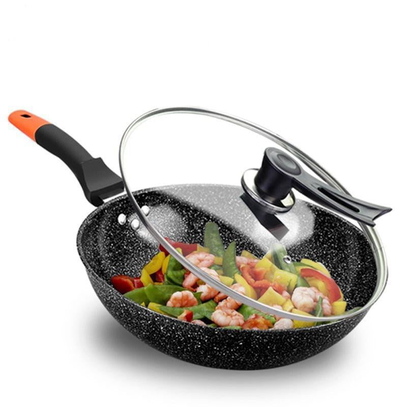 Titanium Coated Medical Stone Frying Pan for Home Cooking