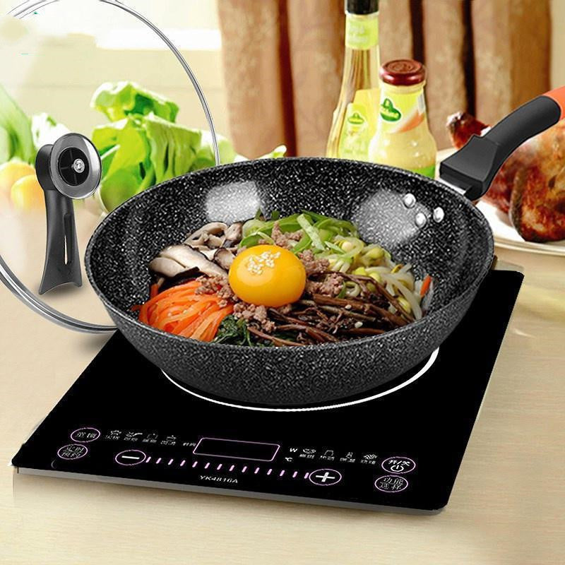 Titanium Coated Medical Stone Frying Pan for Home Cooking