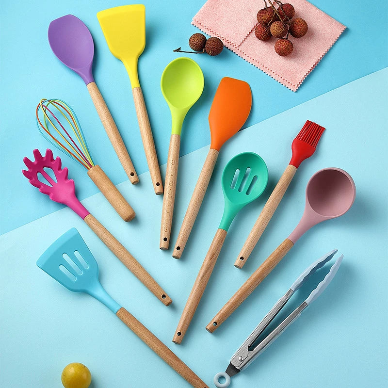 Heat Resistant Silicone Kitchen Utensils Set