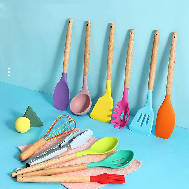 Heat Resistant Silicone Kitchen Utensils Set