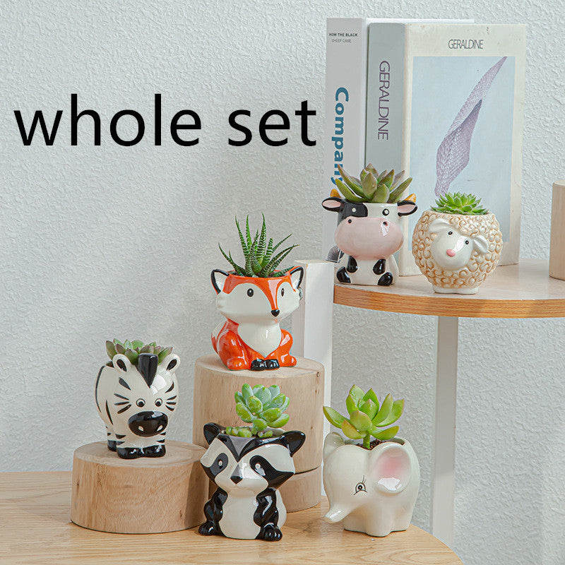 Cartoon Animal Ceramic Succulent Flower Pot