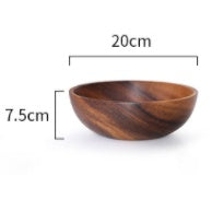 Natural Wooden Fruit Salad Bowl Kitchen Serving Bowl Household Use
