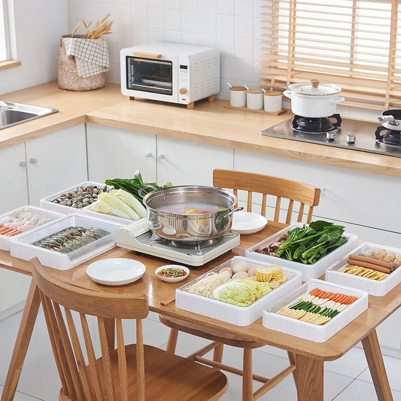 Kitchen Folding Storage Rack Draining Basket Organizer Stackable Shelf
