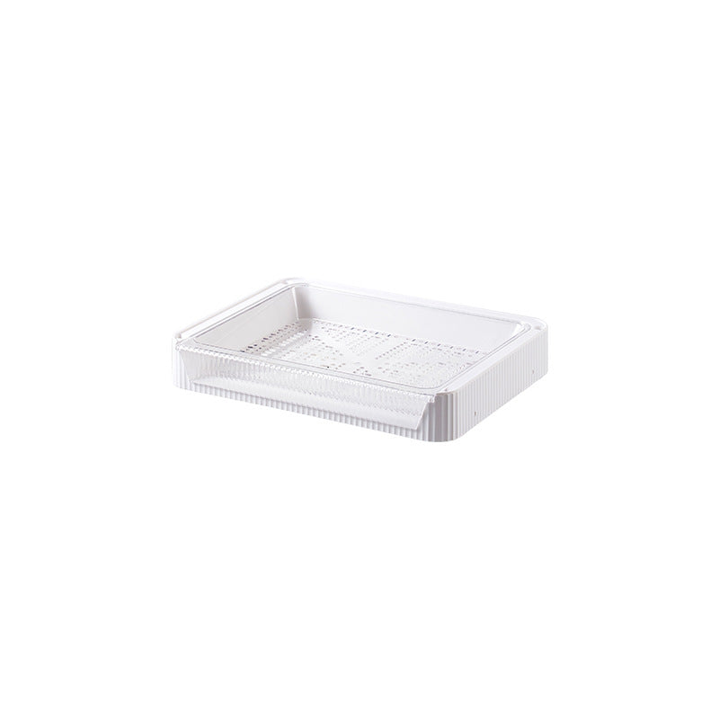 Kitchen Folding Storage Rack Draining Basket Organizer Stackable Shelf