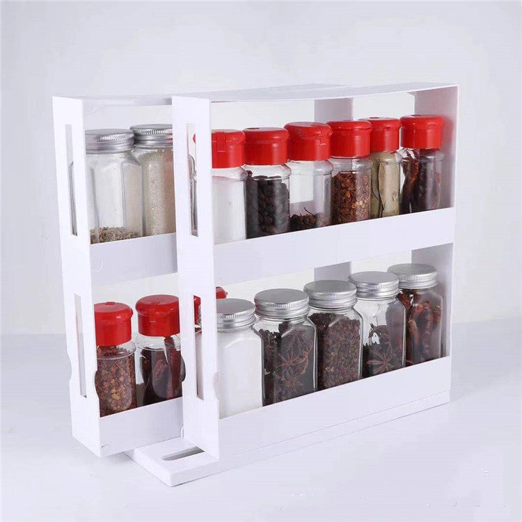 Double Rotating Kitchen Spice Organizer Rack