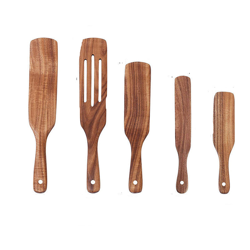 Acacia Teak Spatula Cooking kitchen Utensil Set Wooden Spurtles
