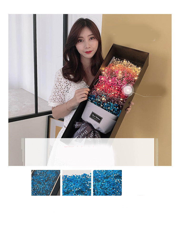 Gypsophila Eternal Flower Gift Box Bouquet Birthday Gift
