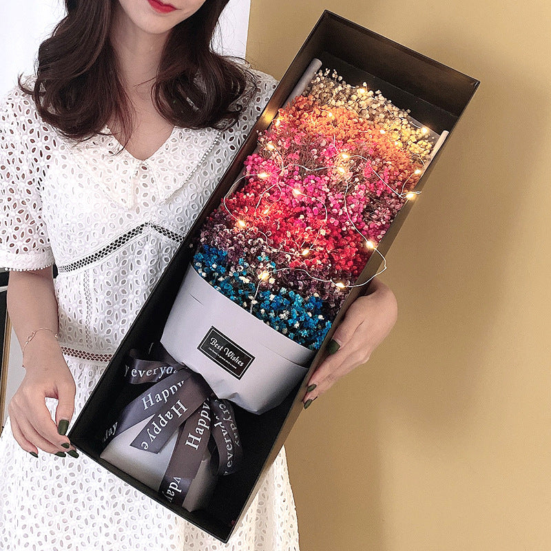 Gypsophila Eternal Flower Gift Box Bouquet Birthday Gift