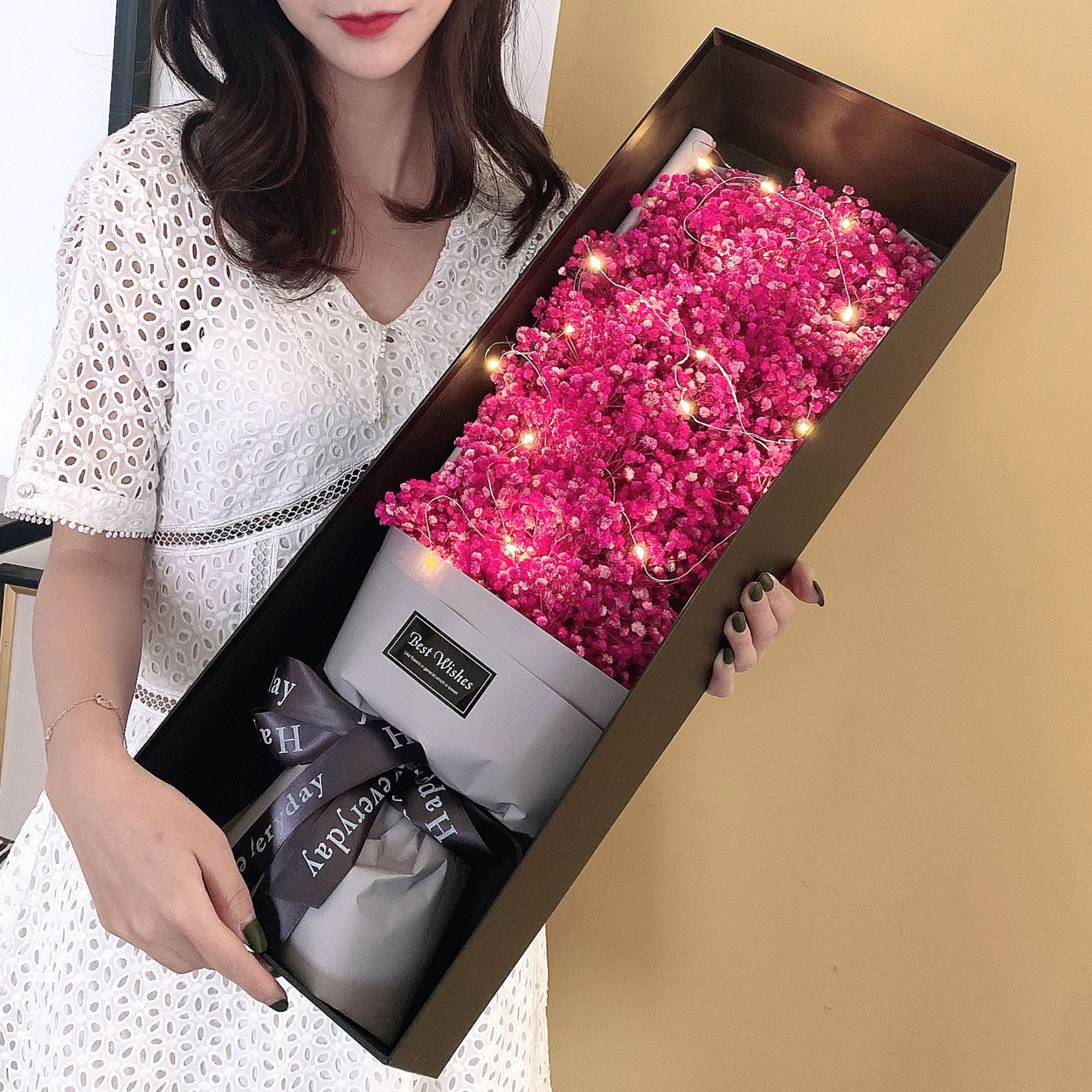 Gypsophila Eternal Flower Gift Box Bouquet Birthday Gift