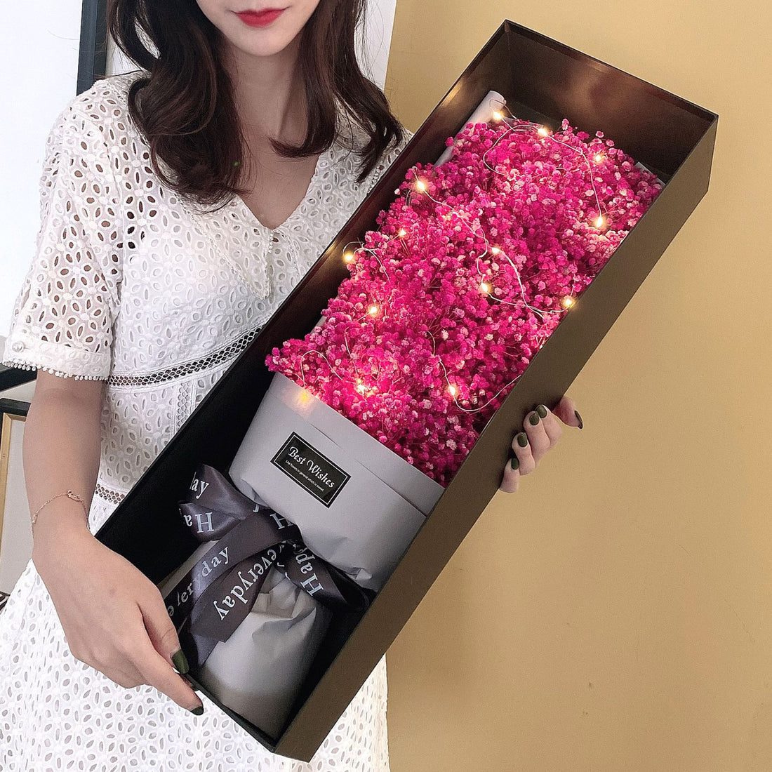 Gypsophila Eternal Flower Gift Box Bouquet Birthday Gift