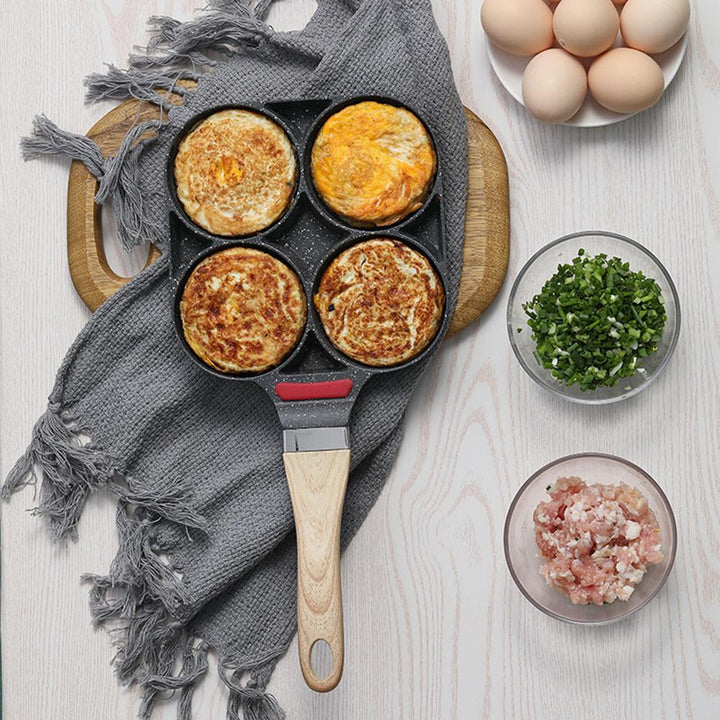 Multi Section Frying Pan For Eggs Burgers And Omelettes