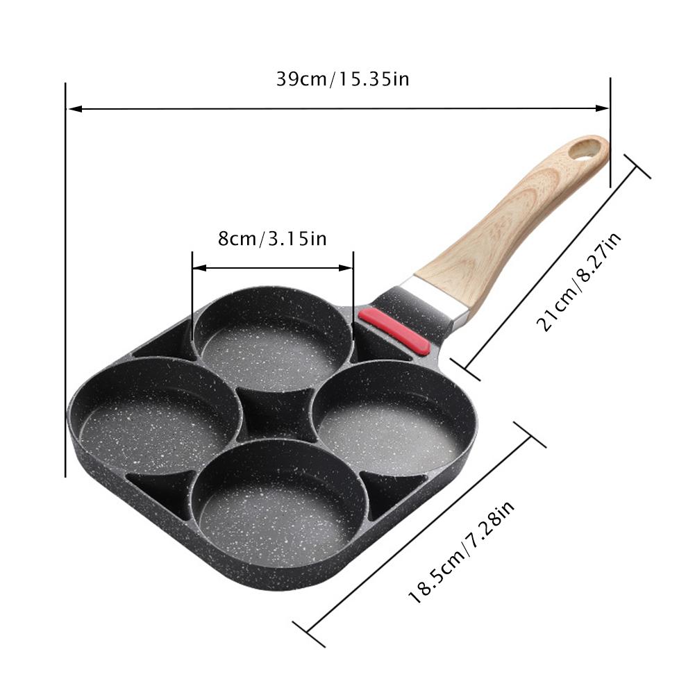 Multi Section Frying Pan For Eggs Burgers And Omelettes