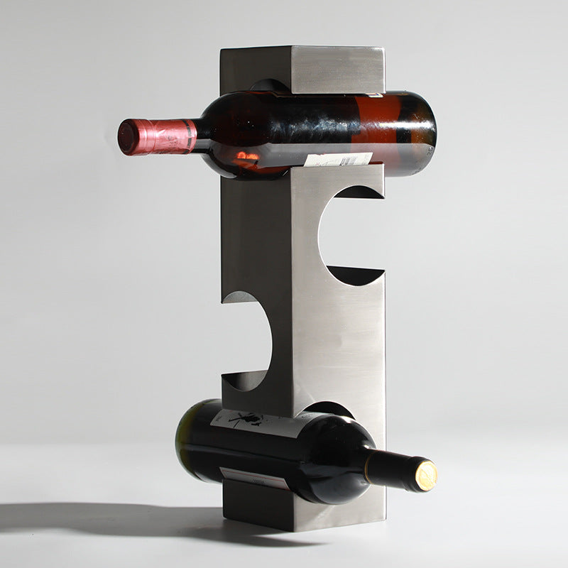 Wrought Iron Wine Rack Bar Counter Storage Decor