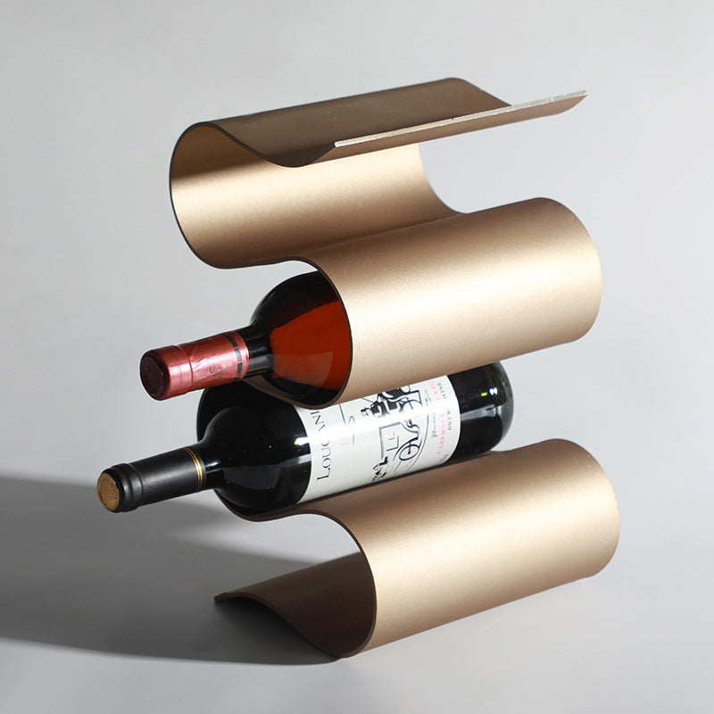 Wrought Iron Wine Rack Bar Counter Storage Decor