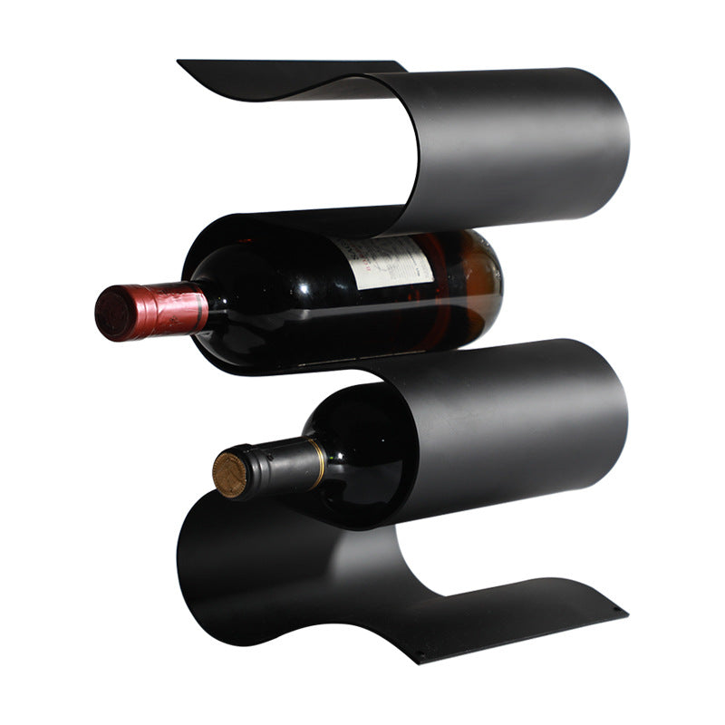 Wrought Iron Wine Rack Bar Counter Storage Decor