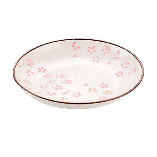 Cherry Blossom Ceramic Dinner Plate Kitchen Tableware